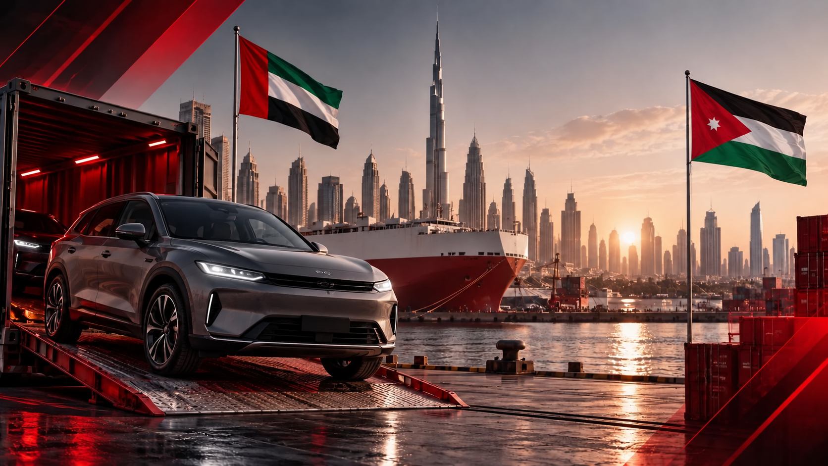 How to Export Luxury SUVs from Dubai to Jordan